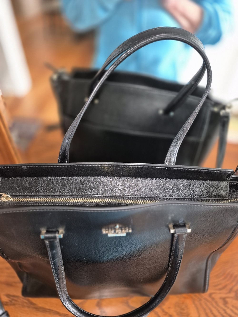 kate spade Black Pebbled Leather Satchel Geraldine-Patterson Ave. - Picture 8 of 11